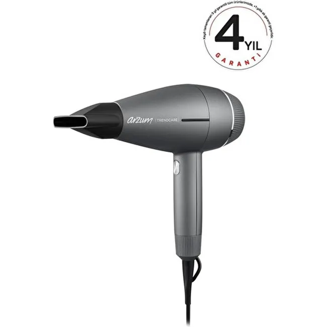 Trendcare Profesyonel Saç Kurutma Makinesi, AC Motor Gücü, 2100W, Antrasit